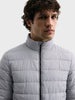 Men's Grey Slim Fit Solid Casual Jacket