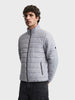 Men's Grey Slim Fit Solid Casual Jacket