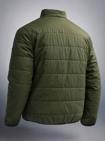 Men's Brown Regular Fit Solid Casual Jacket