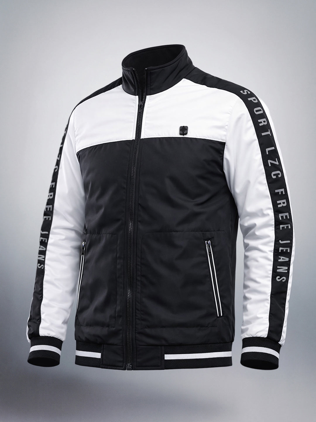 Men's Black Slim Fit Solid Casual Jackets(Syn)