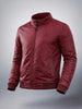 Men's Burgundy Slim Fit Solid Casual Jackets(Syn)