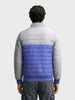 Men's Blue Slim Fit Colourblocked Casual Jacket