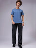 Men's Blue Wide Leg Fit Utility Jeans