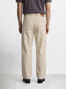Men's Off White Wide Leg Fit Solid Utility Jeans