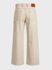 Men's Off White Wide Leg Fit Solid Utility Jeans