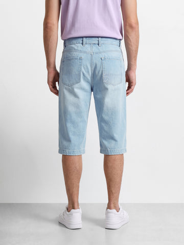 Men's Blue Loose Fit Solid Casual Jeans