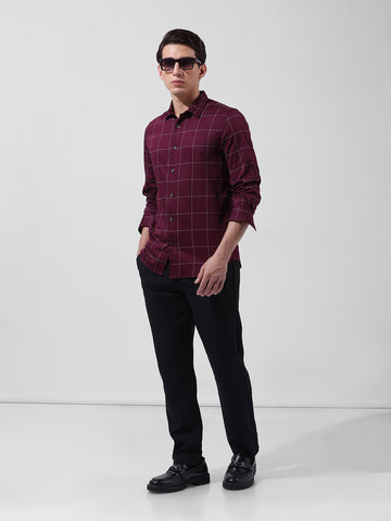 Men Regular Fit Black Trousers