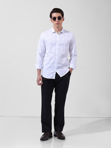 Men Regular Fit Black Trousers