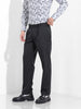 Men Regular Fit Navy Blue Trousers
