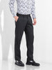 Men Regular Fit Navy Blue Trousers