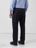 Men's Dark Grey Regular Fit Checkered Formal Trouser