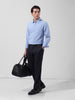 Men's Dark Grey Regular Fit Checkered Formal Trouser