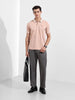 Men Regular Fit Grey Trousers