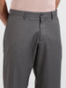 Men Regular Fit Grey Trousers
