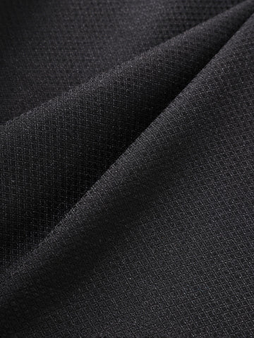 Men's Black Regular Fit Solid Formal Trouser