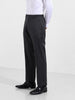 Men's Charcoal Grey Regular Fit Solid Formal Trouser