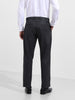 Men's Charcoal Grey Regular Fit Solid Formal Trouser