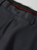 Men's Charcoal Grey Regular Fit Solid Formal Trouser