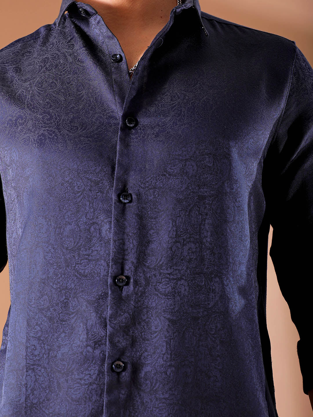 Shop Men's Black Slim Fit Solid Party Shirt Online.