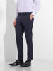 Men's Midnight Navy Slim Fit Solid Formal Trouser