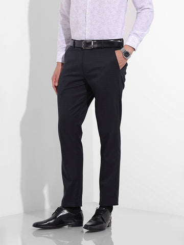 Men Slim Fit Grey Trousers