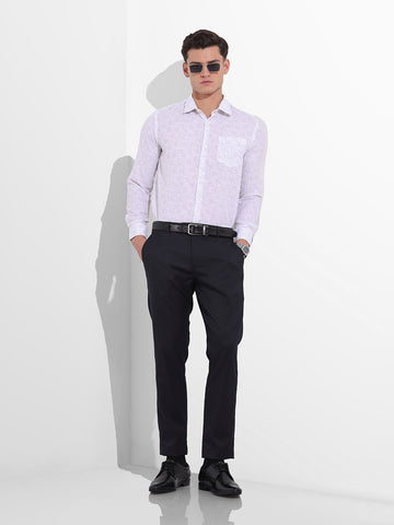 Men Slim Fit Grey Trousers
