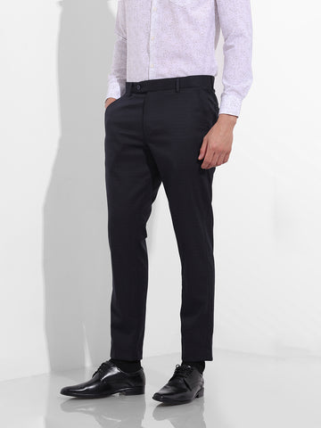 Men Slim Fit Grey Trousers