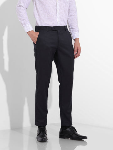 Men Slim Fit Grey Trousers