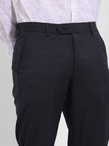 Men Slim Fit Grey Trousers