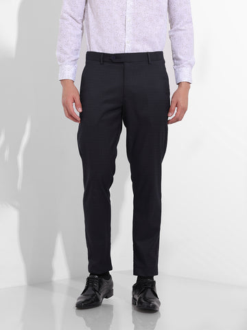 Men Slim Fit Grey Trousers