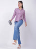 Women's Blue Straight Fit Casual Jeans