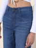 Women's Blue Straight Fit Casual Jeans