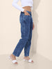 Women's Blue Straight Fit Vintage Jeans