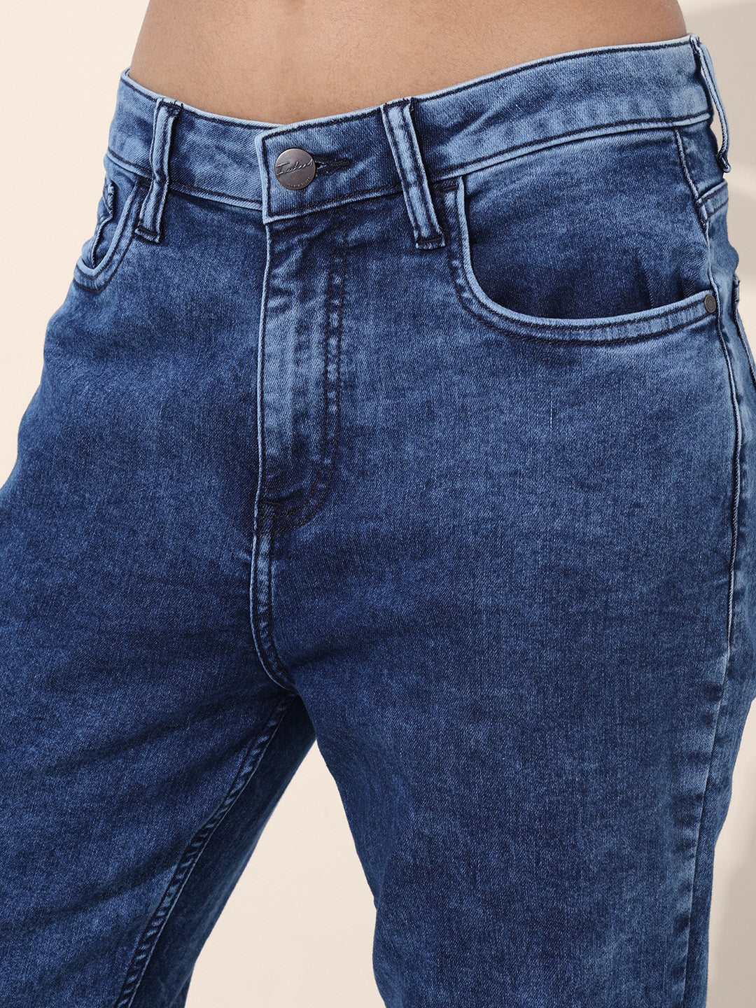 Women's Blue Straight Fit Vintage Jeans