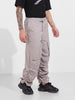 Men's Grey Baggy Fit Solid Utility Trousers
