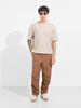 Men's Brown Baggy Fit Solid Utility Trousers