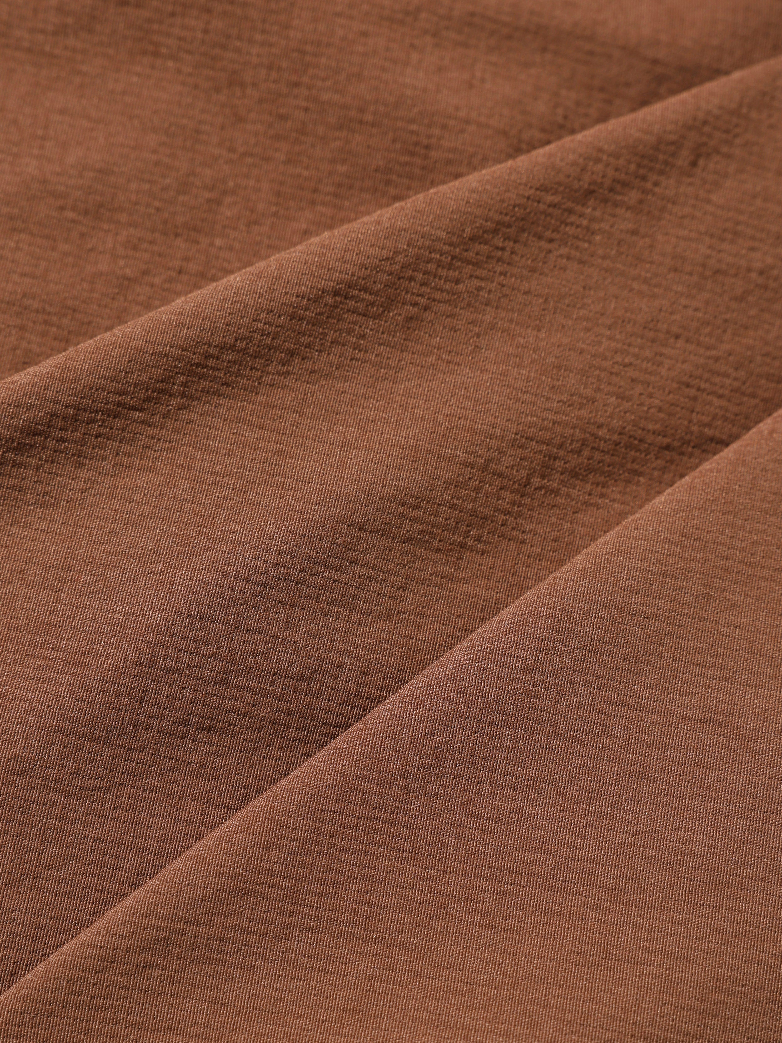 Men's Brown Baggy Fit Solid Utility Trousers