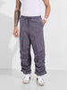 Men's Grey Baggy Fit Solid Utility Trousers