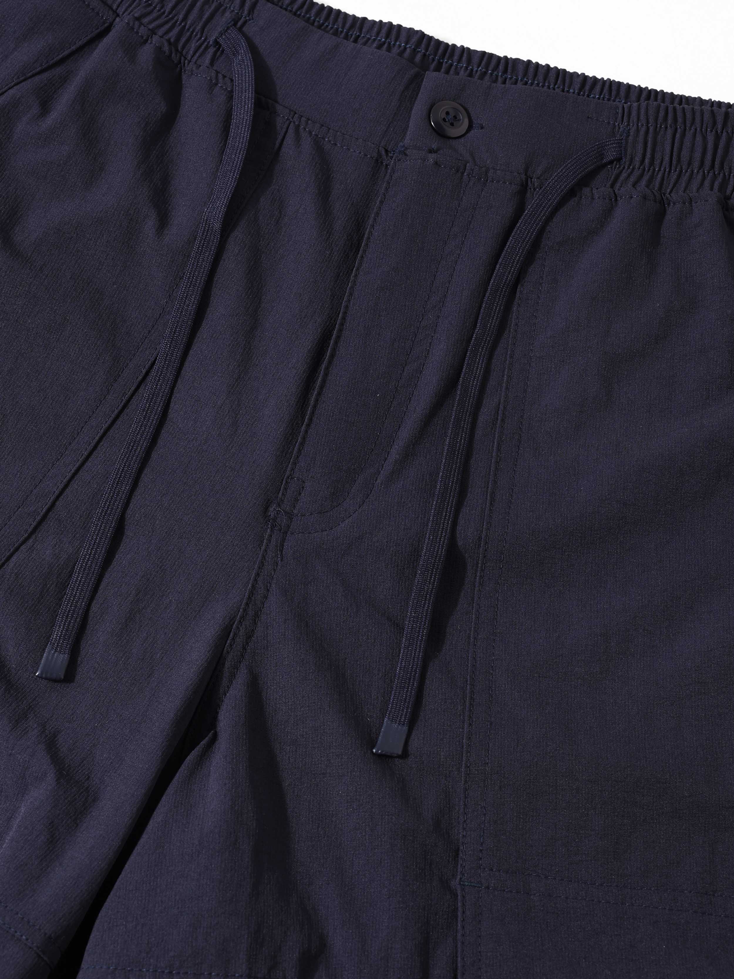 Men's Navy Blue Baggy Fit Solid Utility Trousers