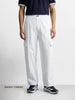 Men's White Baggy Fit Solid Utility Cargo