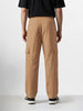Men's Khaki Baggy Fit Solid Utility Cargo