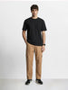 Men's Khaki Baggy Fit Solid Utility Cargo