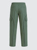Men's Olive Baggy Fit Solid Utility Cargo