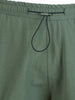 Men's Olive Baggy Fit Solid Utility Cargo