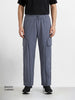 Men's Grey Baggy  Fit Solid Utility Cargo