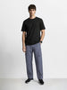 Men's Grey Baggy  Fit Solid Utility Cargo