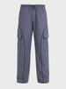 Men's Grey Baggy  Fit Solid Utility Cargo