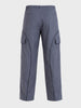 Men's Grey Baggy  Fit Solid Utility Cargo