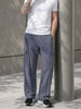 Men's Grey Baggy  Fit Solid Utility Cargo