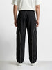 Men's Black Baggy  Fit Solid Utility Cargo
